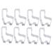 Ciieeo 8 Pcs Alpaca Shape Mold Cookies Mold Stainless Steel Mold Cake Baking Molds Fruit Cutters Mold Blankly Biscuit 7.2X5.3cmx2pcs Silverx2pcs