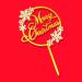 Acrylic Cake Topper Merry Christmas Gold Round Snow Flakes Party Decoration Idea - Buy Online on GoSupps.com