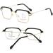 Progressive Multifocus Reading Glasses for Men Trendy Large Frame Blue Light Blocking Readers Anti Glare Glasses(Couleur:Gold Grandeur:2.5x) - Buy Online on GoSupps.com