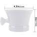 Linkidea Ceramic Shaving Mug with Knob Handle - Deep Size Wet Shaving Cup in White - Buy Online on GoSupps.com