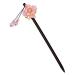 minkissy Imitation Flower Glass Hairpin Chinese Hair Chopsticks Vintage Hair Stick Asian Hair Sticks Hair Accessories Vintage Hair Clips Woman Wooden Pink Tang Suit Decorations