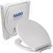 HARO | ROUND Toilet Seat | Heavy-Duty up to 550 lbs Capacity | Slow-Close-Seat | Quick-Release & Easy Clean, Fast-Fix-Hinge, No-Slip Bumpers, White | Advanced (PP) | 16.5" x 14.5" x 2.32" Polypropylene Round: 16.5" x 14.5" x 2.32"