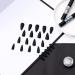 Morily 24pcs Matte Black Stiletto Almond Fake Nails - Medium Long Press on False Tips for Women and Girls - Buy Online on GoSupps.com