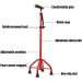 Adjustable Crutches Four-Legged Slip Stable Elderly Walking Canes Aluminum Alloy Lightweight Cane with Reinforcement Lock Walker Interesting Prosperous - Buy Online on GoSupps.com