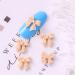 & Health Resin Nail Jewelry Ornaments Rhinestone Nail Art Mini Bow Nail Jewelry Nail Art Decorations Nail Bow Ties Manicure Accessories(apricot)