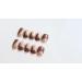 French Tip Press on Nails - Short False Nails Press On Nails with Nail Tips Coffee Blue Gold Foil press on nails Acrylic False Nails Cute Artificial Nails - Buy Online on GoSupps.com