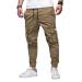Elegancity Mens Cargo Trousers Casual Jogger Work Pants Regular Fit Drawstring Sweatpants Sports Bottoms with Pockets (38-46) 40 A-brown