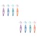Minkissy 8 STK toothbrush prosthesis cleaning brush for the household prosthesis cleaning brush for home cleaning brushes for the household stopping brush double brush care pp material