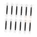Beatifufu 24pcs Makeup Eyeshadow Brush Eyeshadow Blending Brush Sponge Tip Makeup Smudge Eye Brush 7cm Black