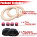 Sunnyglade Wood Gymnastics Rings Set with Adjustable Straps - Full Body Strength Training Equipment for Home/Gym - Includes Hand Tapes - Buy Online on GoSupps.com