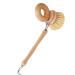 Long Handle Pot Dish Brush - Wooden Pot Scrubber | Pot Brushes for Cleaning | Kitchen Brush for Dishes | Portable Multifunctional Cleaning Tool Household Pans Brush for Sink Dish Brush
