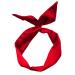 HYFEEL Wire Headbands for Women Knotted Bows Cute Fashion Plain Twisted Satin Ribbon Girls Hair Scarf Accessories Solid Colors - Red