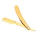 Razor with a straight edge ergonomics handraser men foldable professional professional razor set for barbershops & shave (gold)
