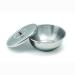 Stainless steel shaving bowl with cover - Direct from France