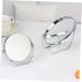 FOMIYES Rotating Vanity Mirror - Double Sided Foldable Desktop Makeup Mirror with Stand - Silver 10x10cm - Buy Online on GoSupps.com
