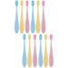 Minkissy 12-part set toothbrush for children maternity toothbrush toothbrushes for children tongue toothbrush soft bristles tongue scraps handle family pack travel