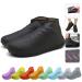 Nirohee Silicone Shoes Covers, Shoe Covers, Rain Boots Reusable Easy to Carry for Women, Men, Kids. Large Black(short Style)