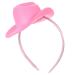 Healeved Cowboy Hat Headband Cowgirl Costume Accessories Western Party Hats Mini Cowboy Hats Cowgirl Headband Tea Party Hat Headband Cowgirl Headpiece Tiny Cowboy Hat Polyester