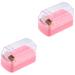 FOMIYES 2pcs Nail Polish Head Box Nails Drill Bits Nail Drill Bit Case Nail Drill Bit Holder Nail Drill Holder Nail Drill Organizer Nail Drill Storage Nail Bits Plastic 2 in 1 Accessories