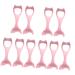 Healeved 10 Pcs Mascara Brush Jewelry Cleaner Lash Mascara Marscara Make up Beauty Tools Pink