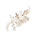 Beavorty Bridal Headwear Hair Accessories for Women Bride Hairpin Hair Side Comb Women Hair Pin Metal Hair Comb Decorative Hair Combs Flower Hair Comb Hair Comb for Bride Girl Headpiece