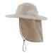 Home Prefer Outdoor Mens UPF50+ Sun Hat Wide Brim Fishing Hat with Neck Flap Light Grey