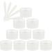 empty jars with lids cosmetic jar B0CL9K7SRC12 PC Empty 50ml Pink Plastic Cosmetic Jars with Screw Lid 50g Small Pot with Inner Linner for Cosmetic Travel Gel Lip Balm + 5X Spatula (Color : Roze S (