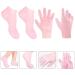 TOVINANNA 2 Pairs Silicone Moisturizing Glove Socks Set Silicone Gel Glove and Sock Reusable and WashableSilicone Gel Spa Socks Foot and Hand Care After Pedicure Pink - Buy Online on GoSupps.com
