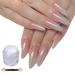 AJTUTUS White Powder Shimmered Pigment Powder Mirrored Effect s Art Powder for Manicures Decorations