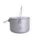 usharedo Outdoor 750ml - 2900ml Titanium Pot with Lid Folding Bail Handle Camping Hiking Picnic Ultralight Water Bottle Cup Mug Spork Set Ti15120B