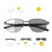 Miryea spring hinges photochrome progressive multifocus transition reading glasses blue light block multifocals computer glasses black 1.5 x