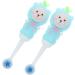 Ipetboom 8 STK Kids Toothbrush Set - Soft Bristles Travel Toothbrushes for Toddlers | Cute Bear & Sweet Fruit Designs - Buy Online on GoSupps.com