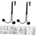 Alipis 3pcs Wrought Iron Hook Hooks Hangers Coat Rack Over The Door Towel Rack Door Hook Jacket Door Frame - Buy Online on GoSupps.com