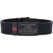 Men's Custom Sport Medical Alert Bracelet - Personalized SOS Safety Wristband for Runners - Black Silicone Medic ID Bracelet - Buy Online on GoSupps.com