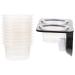 Mipcase Magnetic Reptile Ledge- Crested Gecko Feeding Ledge with 10 Bowls Reptile Feeding Cups Reptile Water and Food Dish with Suction Cup 11.7X6.3X5.7CM