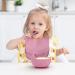 Vicloon Silicone Baby Feeding Set | 4-Piece Weaning Suction Set | BPA-Free | Toddlers & Kids Bowl Gift | Pink Sucker Bowl - Buy Online on GoSupps.com