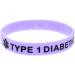 Set of 5 Type 1 Diabetes Silicone Bracelets - Insulin Dependent Diabetic Awareness Wristbands - Buy Online on GoSupps.com