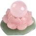 Natural Crystal Rough Crystal Lotus Flower Crystal Stone Natural Pink Rose Quartz Lotus with Crystal Ball Green Leaf Ornaments Handmade Crafts Decor 1pc QINTINYIN 1pc Rose Quartz - Buy Online on GoSupps.com