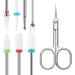 YHTSPORT 8Pcs Ceramic Nail Drill Bits Electric nail file bits 3/32 " Nail Removal For Acrylic And Gel Nails Cuticle Scissors Curved Nail For Electric Nail Files 8 pcs