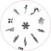 ++SPECIAL ITEM++ Stamping stencil T-Series: T08 Snow Ice Crystal Lizard Gecko Tribal