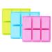 TDHDIKE 3 Pack Silicone Soap Molds(Blue & Pink & Green), 6 Cavities Silicone Baking Mold DIY Handmade Soap Making, Muffin, Loaf, Brownie, Cornbread and More