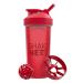 Shakenext |Proteinshaker bottle 700ml with mixing ball + blender plastic for fitness protein & protein shakes - discount -proof lid with loop dishwasher -safe (red) Special |Red
