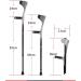 Folding Adult Forearm Crutches Portable Collapsible Medical Arm Cuff Crutch Height Adjustable Lightweight Aluminum Alloy Elbow Walker Warm Life (Grey 2Pcs) - Buy Online on GoSupps.com