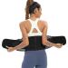 Back Braces Sports Fitness Waist Trainer Men Women Adjustable Lower Back Support Belt Double Pull Lumbar Spine Decompression Band For Work And Daily Life (Color : Black Size : Medium) Medium Black