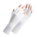 UV Gloves for Gel Nails 1 Pair Fingerless Gloves for Gel Manicures Breathable UV Protection Gloves UPF50+ UV Nail Gloves for Nail Art Skin Care Protect Hands from UV Harm White