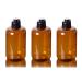 Vasana empty refillable plastic bottles with a black hinged lid 300 ml for make-up plasticizers water toner lotion shampoo shower gel toilet items 3 pieces