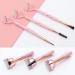 Simple And Convenient Makeup Brush Cosmetic brush Double-end Eyelash Comb Arced Steel Teeth with Angled Brow Brush/Eyeliner Brush eyebrow brush Black - Buy Online on GoSupps.com