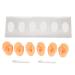 Tweezer Cleaner Eyelash Ear Model 6 Pcs Silicone Ear Model Soft Waterproof Simulated Silicone Ear Model Hearing Aid Accessories with Acrylic Display Board