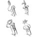 4 PCS Rhinestone Finger Tip Nail Rings - Adjustable Opening Nail Art Charms in Silver Women's Fashion - Buy Online on GoSupps.com
