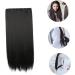 Beatifufu Piece Long Straight Hair Wig Hair Extensions Clip in Human Hair Dark Brown Hair Extensions Jet Black Wig Women Hair Extensions Natural Hair Accessories Miss High Temperature Wire 80X15CM Black - Buy Online on GoSupps.com